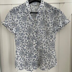 AP By Bruphils Cap Sleeve Floral Print Blouse